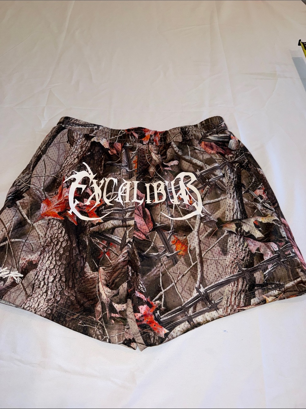 Loiter Shorts Mens Large Black Nylon Walking Human Race Mesh Lined Embroidered